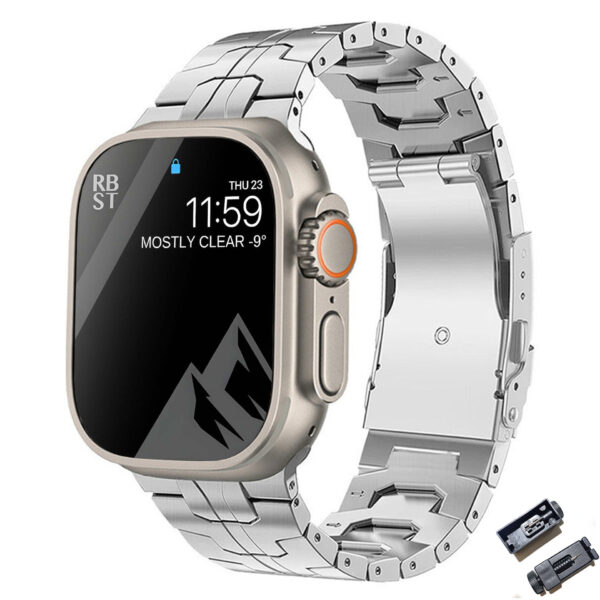 Suitable For Titanium Alloy Watch Strap Iron Man Safety Catch Titanium Band Metal Strap - Image 2