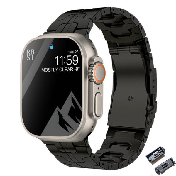 Suitable For Titanium Alloy Watch Strap Iron Man Safety Catch Titanium Band Metal Strap - Image 3